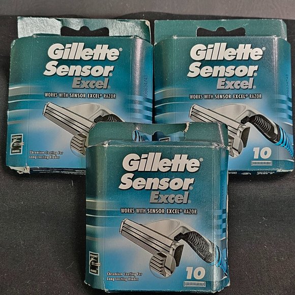gillette | Grooming | Gillette Sensor Excel Mens Refill Razor Blades 3 ...